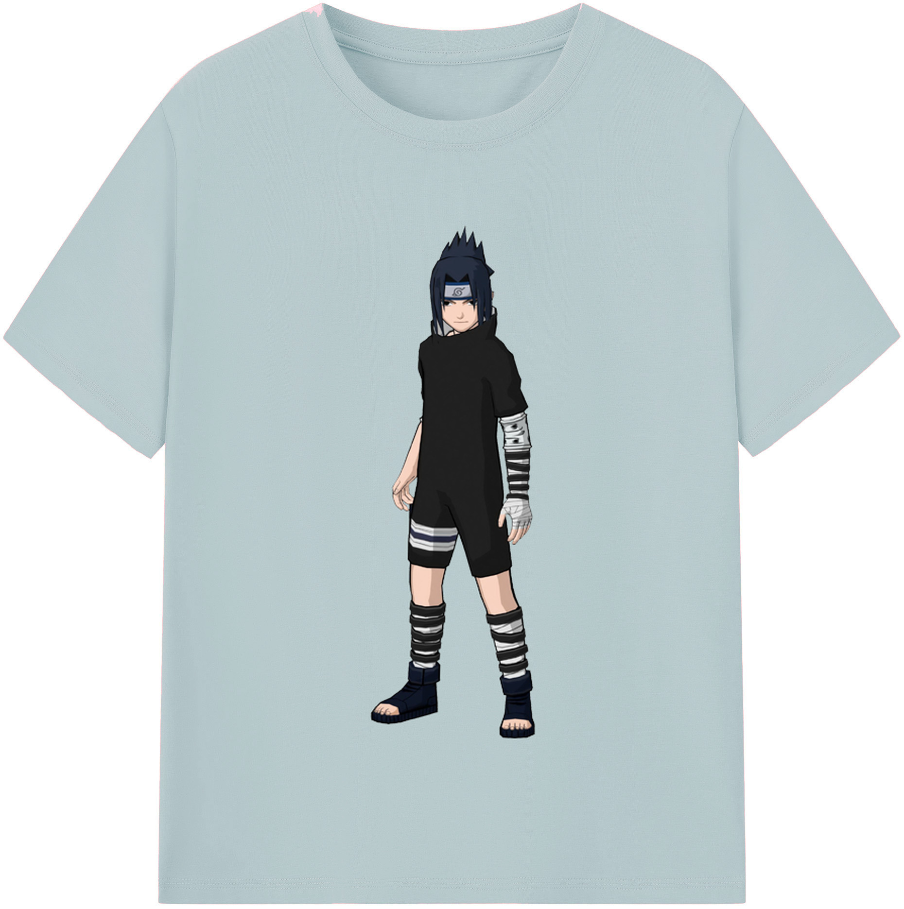 （画像用） NARUTO -ナルト- うちは サスケ Uchiha Sasuke 綿100％半袖Tシャツ（フロントプリント）